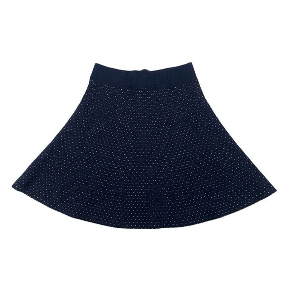 Ann Taylor Skirt Size Small Navy Blue Knee Length Wool Blend Circle Skirt Dainty - Picture 1 of 9